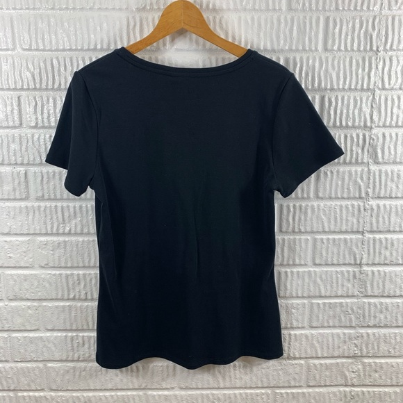 Boden Women Essential Short Sleeve Tee Shirt Black Casual Minimalist NWT L - Picture 6 of 6